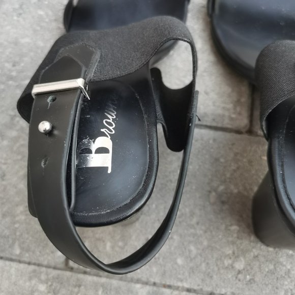 Brown's Black Heeled Sandals - Picture 8 of 11